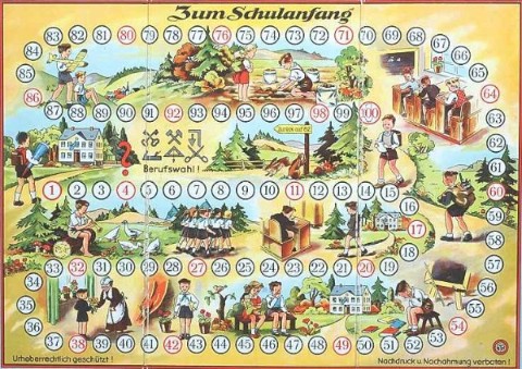 "Zum Schulanfang", Würfelspiel, 1955, Hans Heine "Zum Schulanfang", Würfelspiel, 1955, Hans Heine